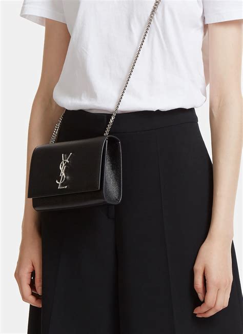 ysl kate grain de poudre|Kate Small Chain Bag In Grain De Poudre Embossed Leather.